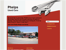 Tablet Screenshot of phelpsusedcars.com